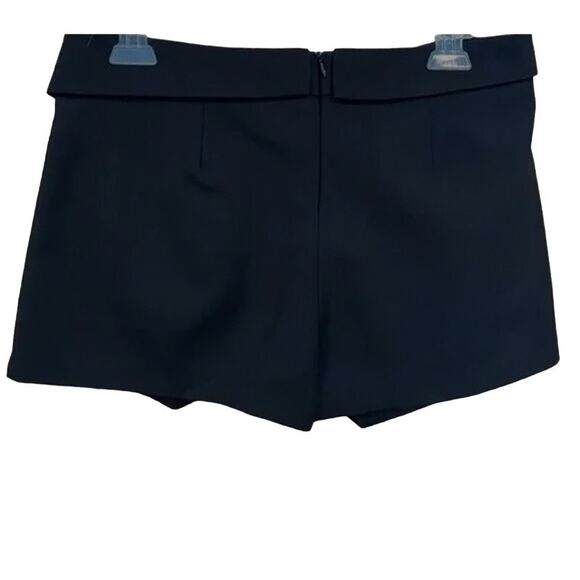 Zara Symmetrical Formal Envelope City Skort Pockets Back Zipper S Black #2954 - Picture 5 of 13